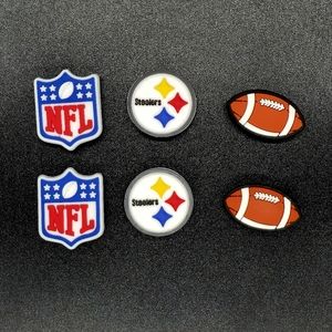 Pittsburgh Steelers Football Croc Charm Bundle